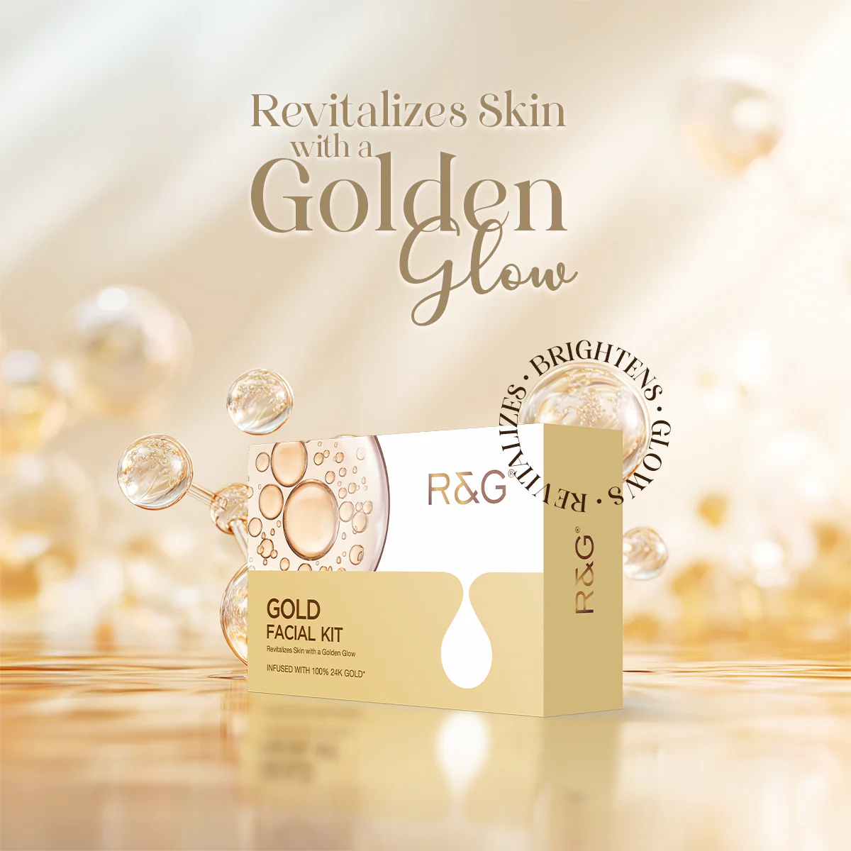 R&G Gold Mini Facial Kit with 24K Gold - 40ml - Image 4