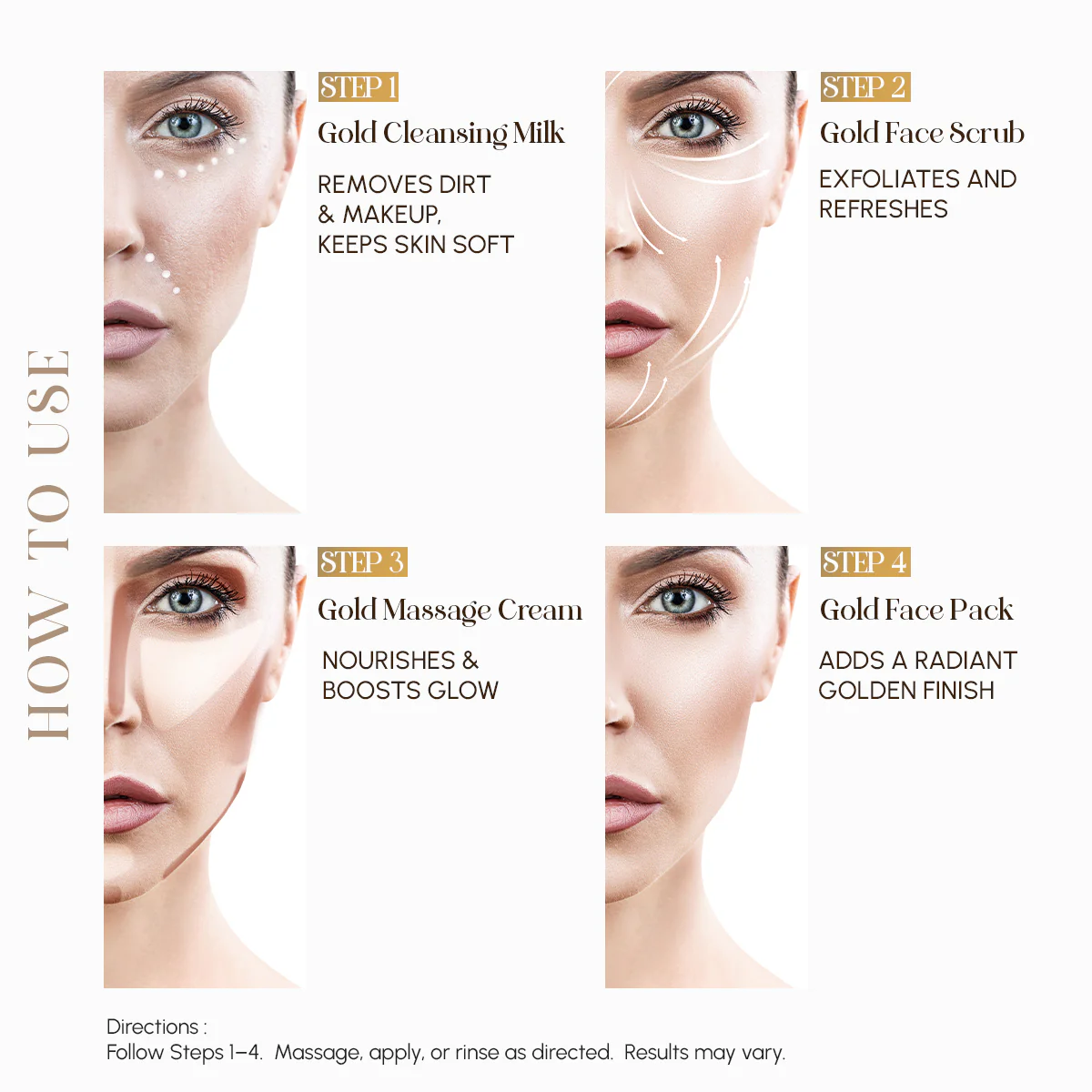 R&G Gold Mini Facial Kit with 24K Gold - 40ml - Image 6