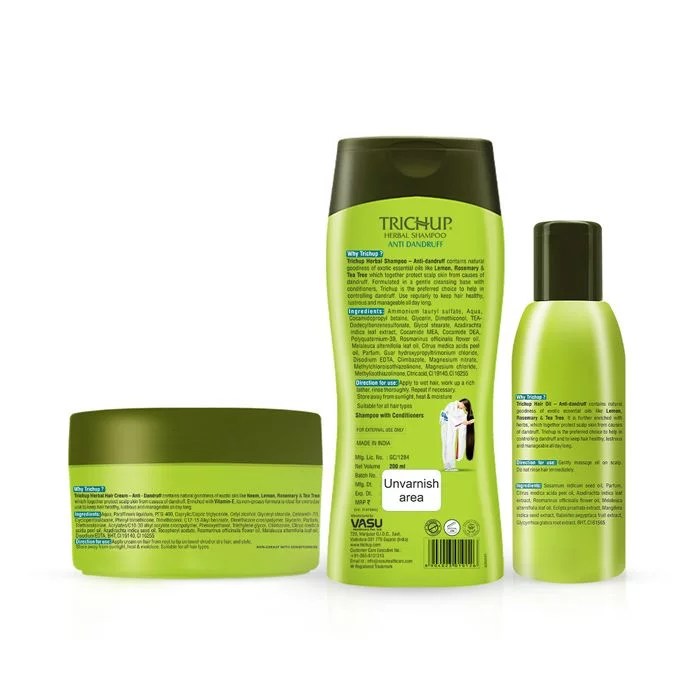 Trichup Anti-Dandruff Oil, Shampoo & Cream Kit - Image 13