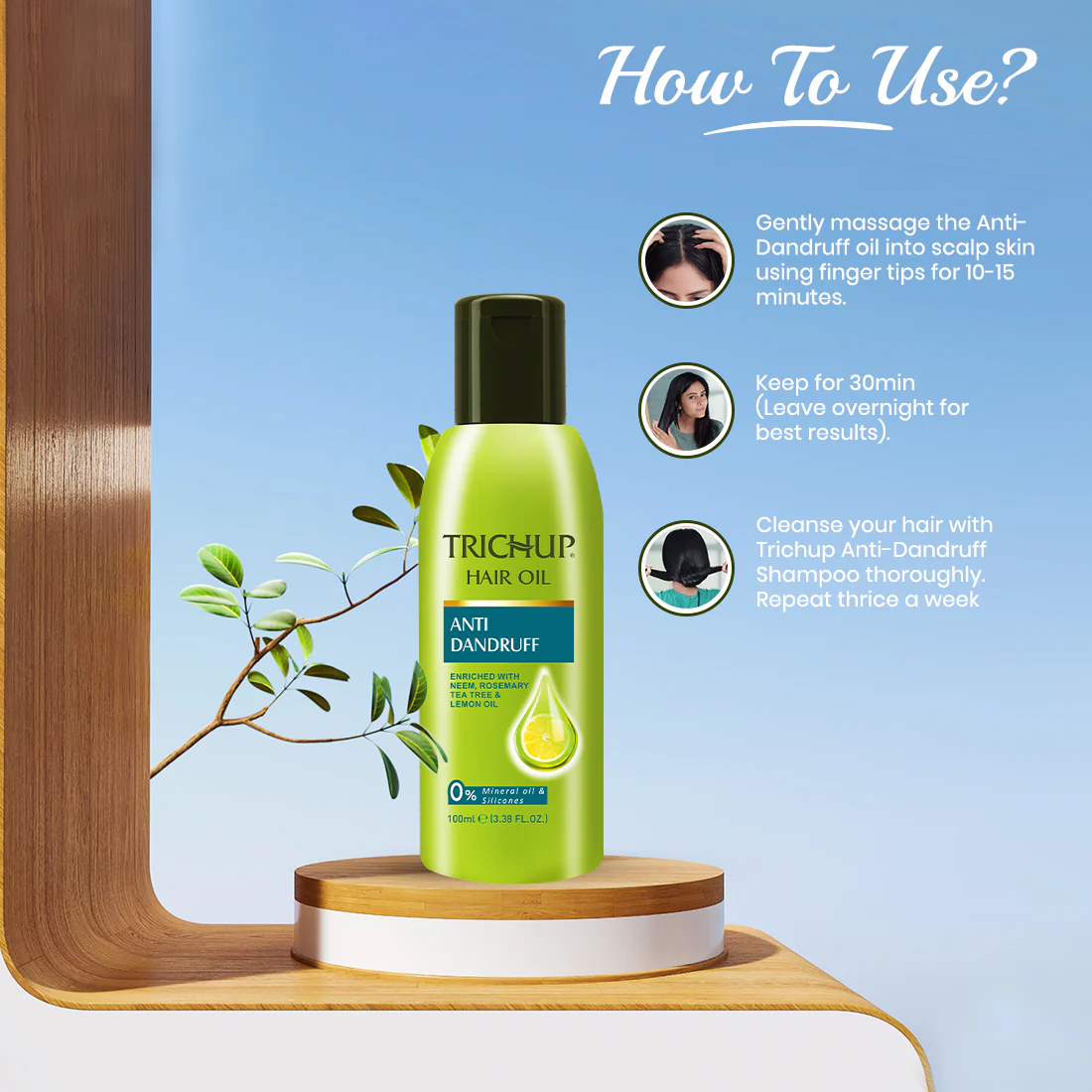 Trichup Anti-Dandruff Oil & Shampoo Kit - Image 6