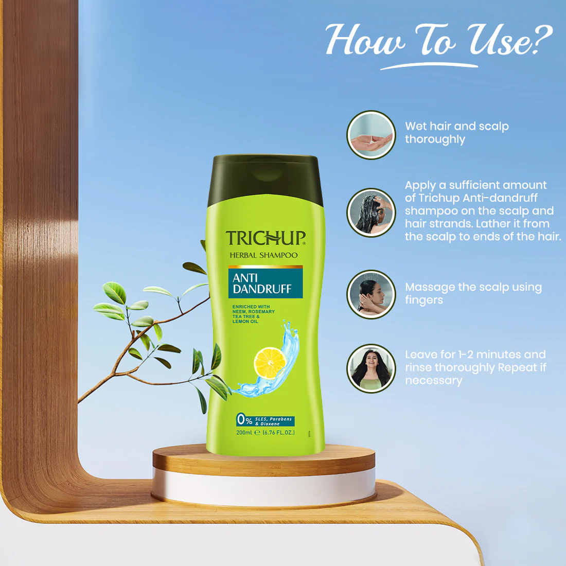 Trichup Anti-Dandruff Oil & Shampoo Kit - Image 7