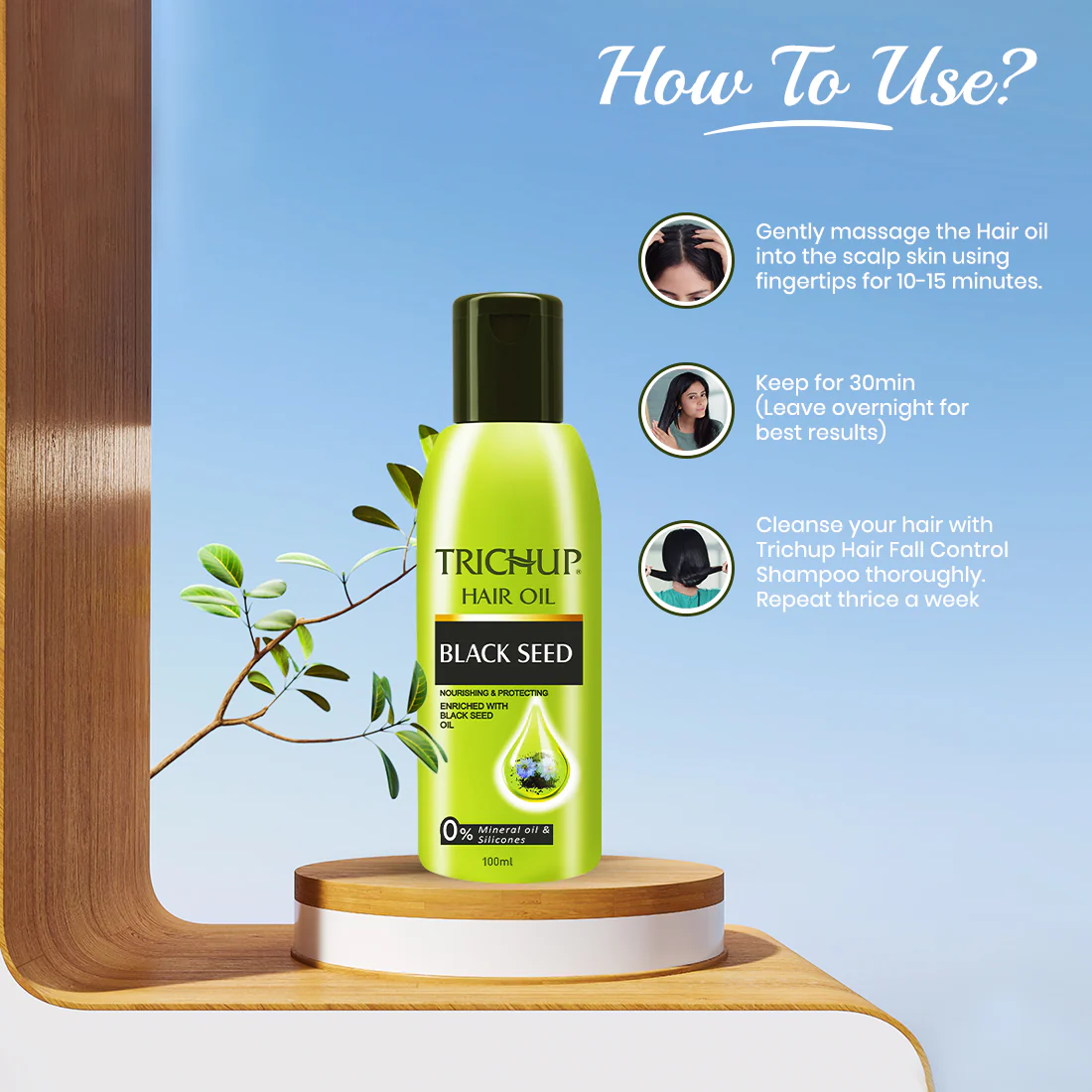 Trichup Black Seed Hair Oil - 100ml (Pack of 2) - Image 4