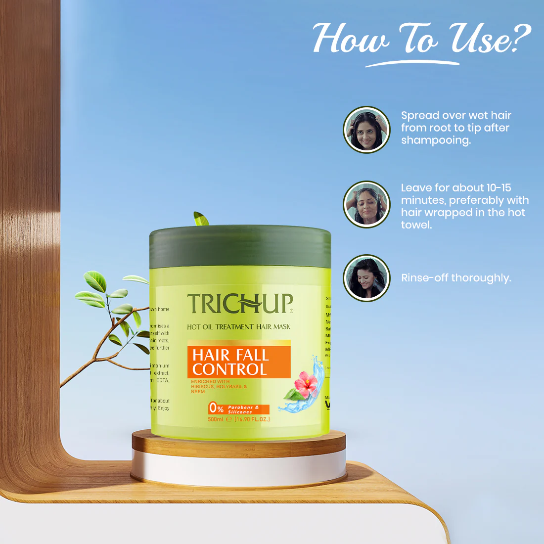 Trichup Hair Fall Control Hair Mask with Aloe Vera Gel - Image 5