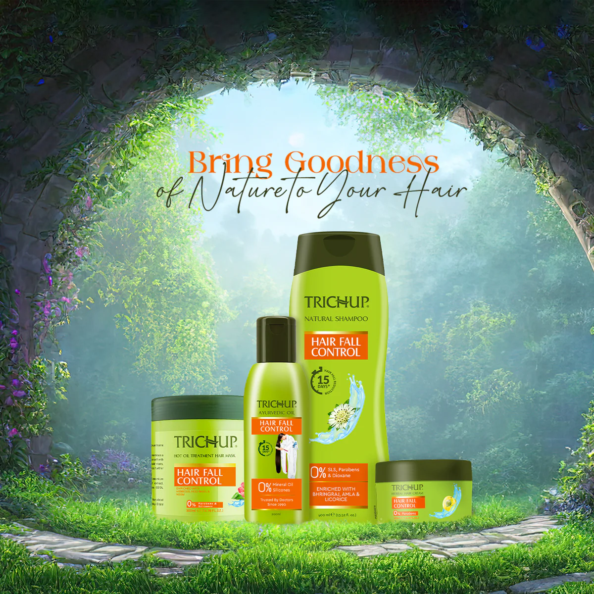 Trichup Hair Fall Control Herbal Hair Cream - Image 7