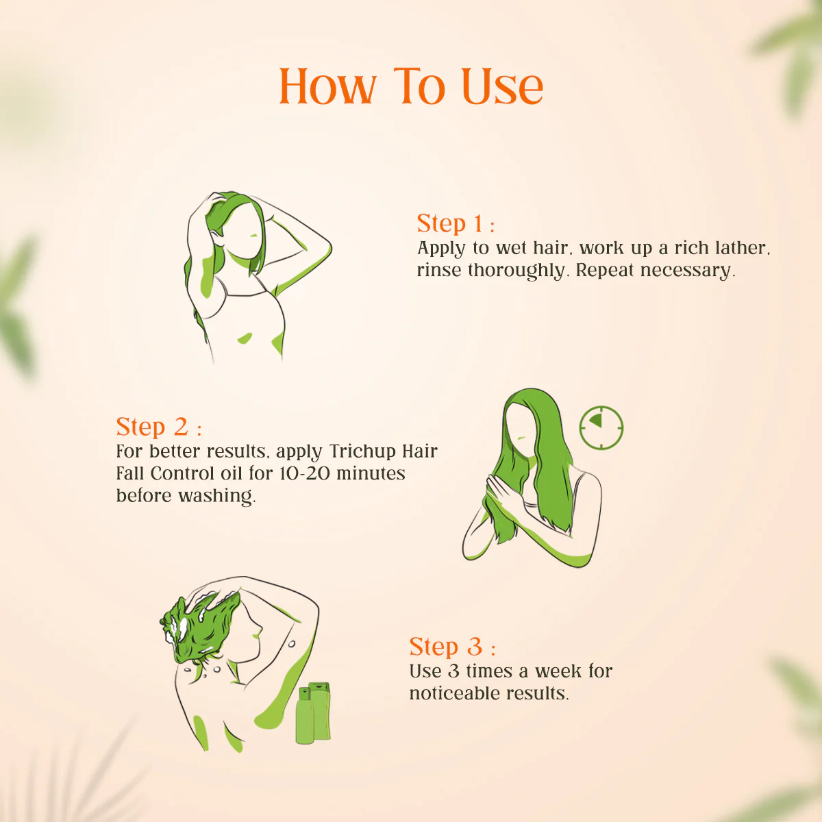 Trichup Hair Fall Control Oil 200ml, Shampoo 640ml, Mask 500ml - Image 11