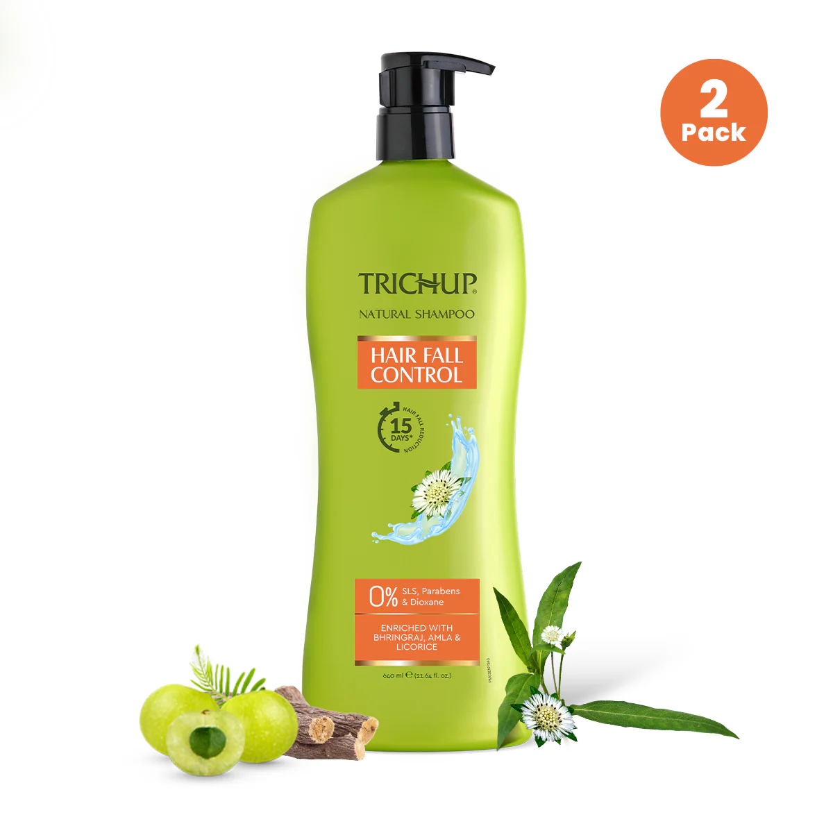 Trichup Hair Fall Control Natural Shampoo 640ml - Image 9