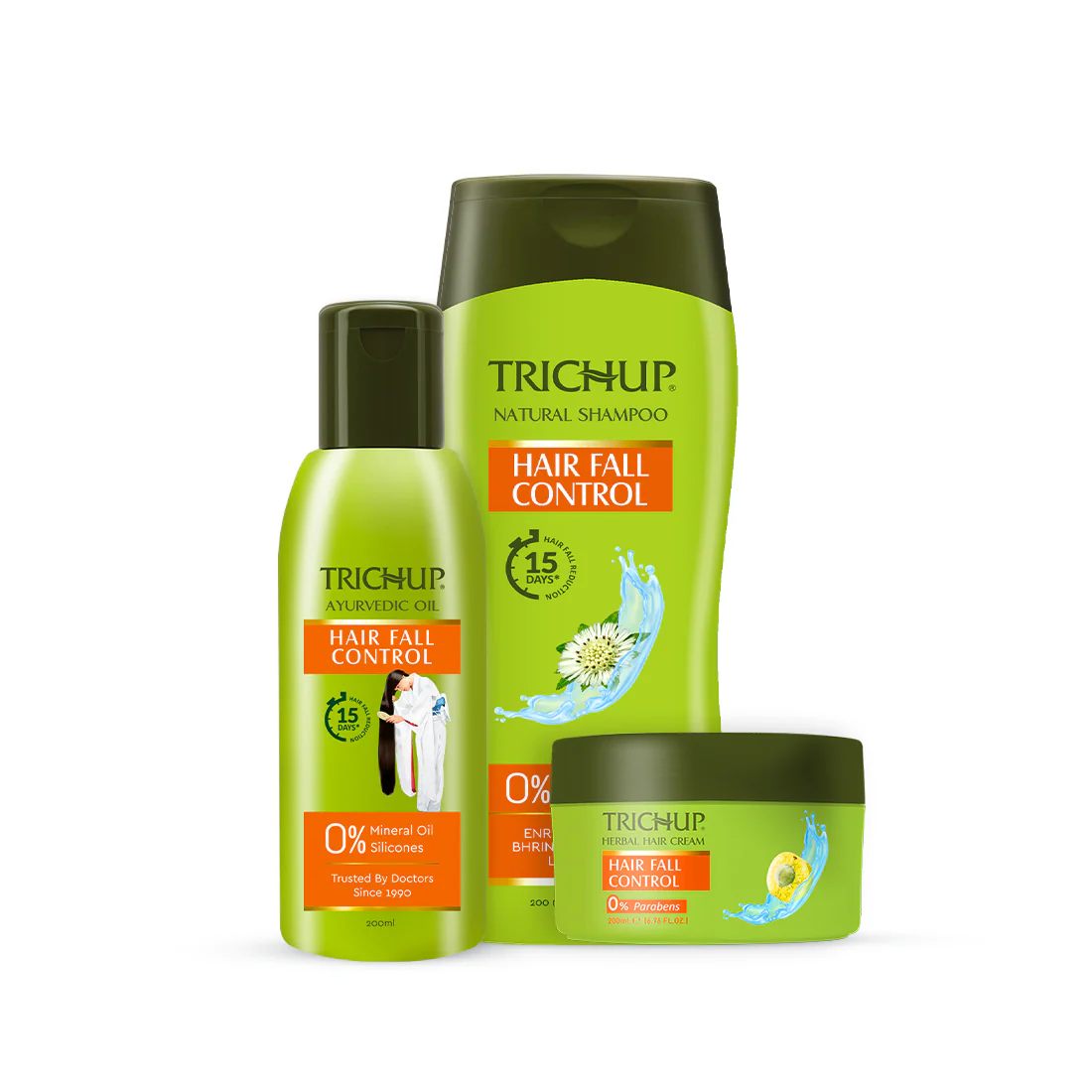 Trichup Hair Fall Control Oil 200ml, Shampoo 200ml & Cream 200ml - Image 18