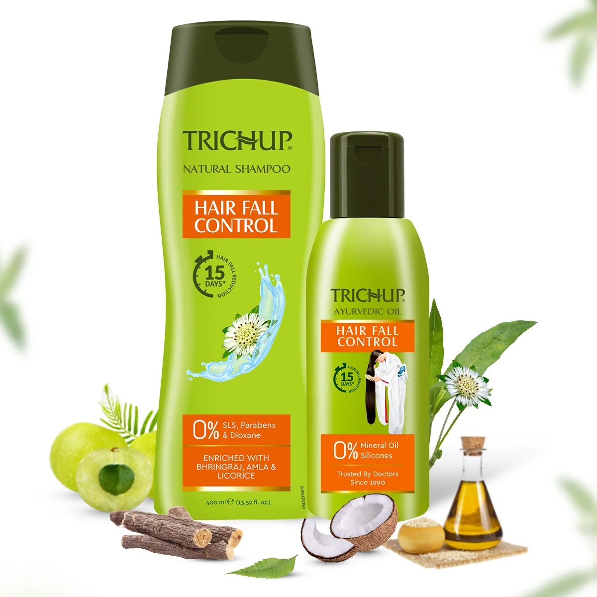 Trichup Hair Fall Control Oil 200ml & Shampoo 400ml - Image 11
