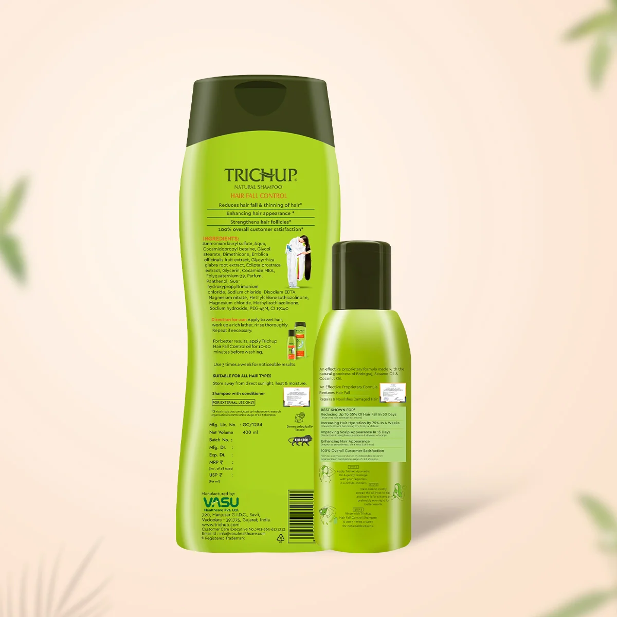Trichup Hair Fall Control Oil 200ml & Shampoo 400ml - Image 12