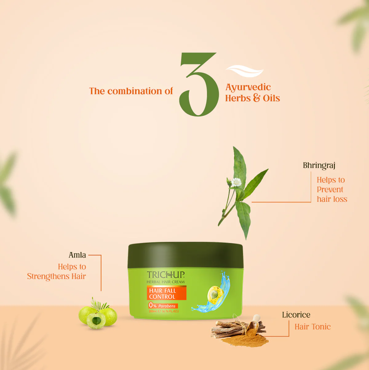Trichup Hair Fall Control Oil 200ml, Shampoo 640ml & Cream 200ml - Image 7