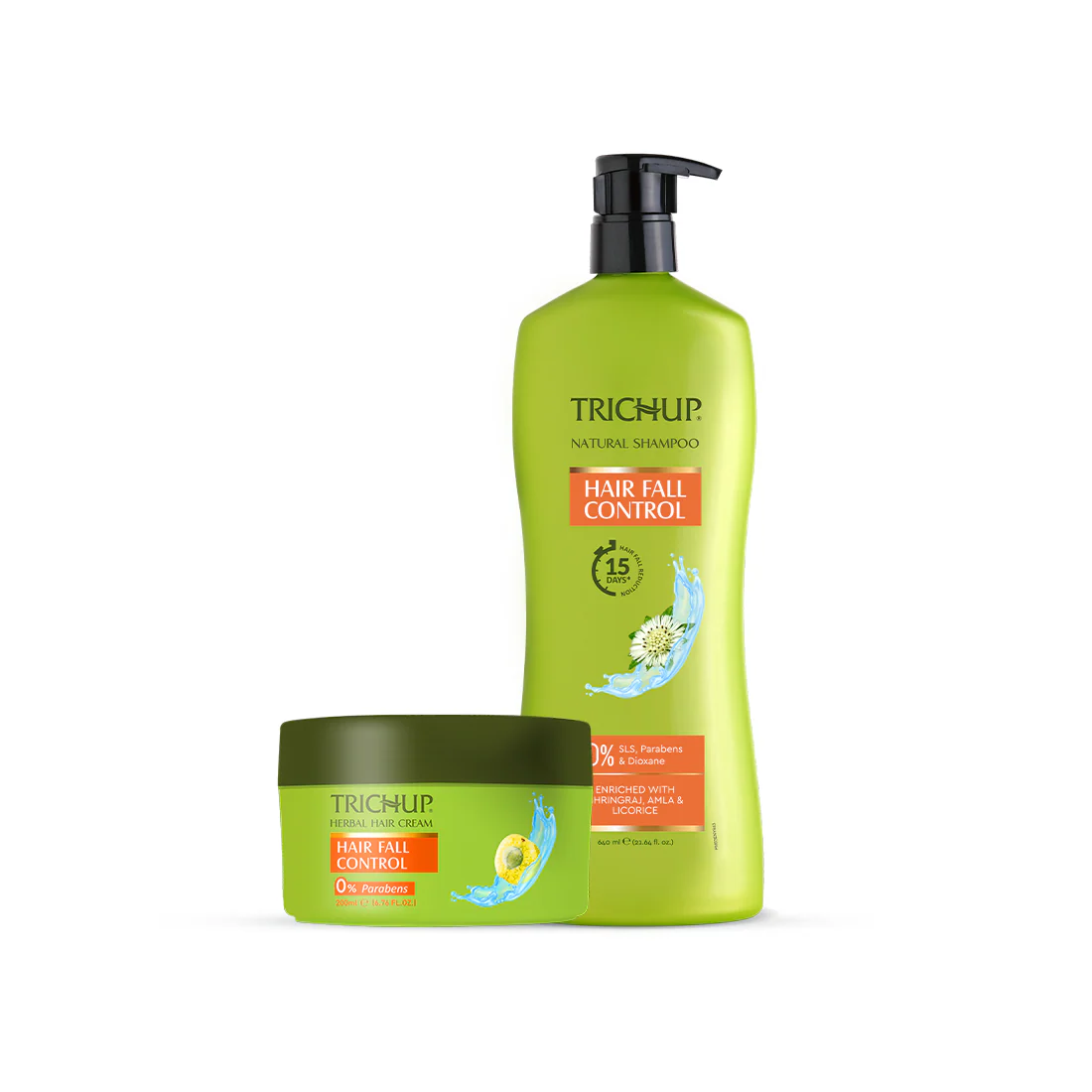 Trichup Hair Fall Control Shampoo 640ml & Cream 200ml - Image 8