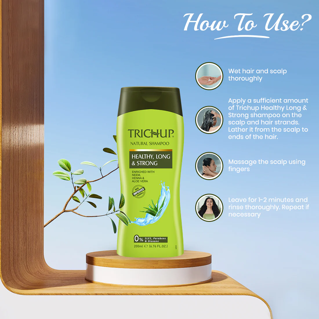 Trichup Healthy Long & Strong Natural Shampoo - Image 4