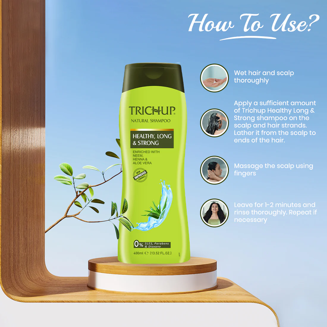 Trichup Healthy Long & Strong Natural Shampoo - Image 8