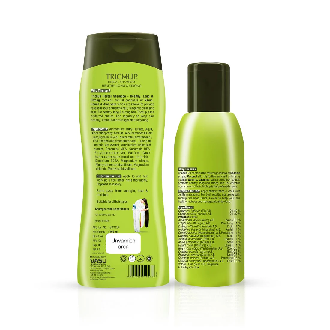 Trichup Healthy Long & Strong Oil 200ml & Shampoo 400ml - Image 3