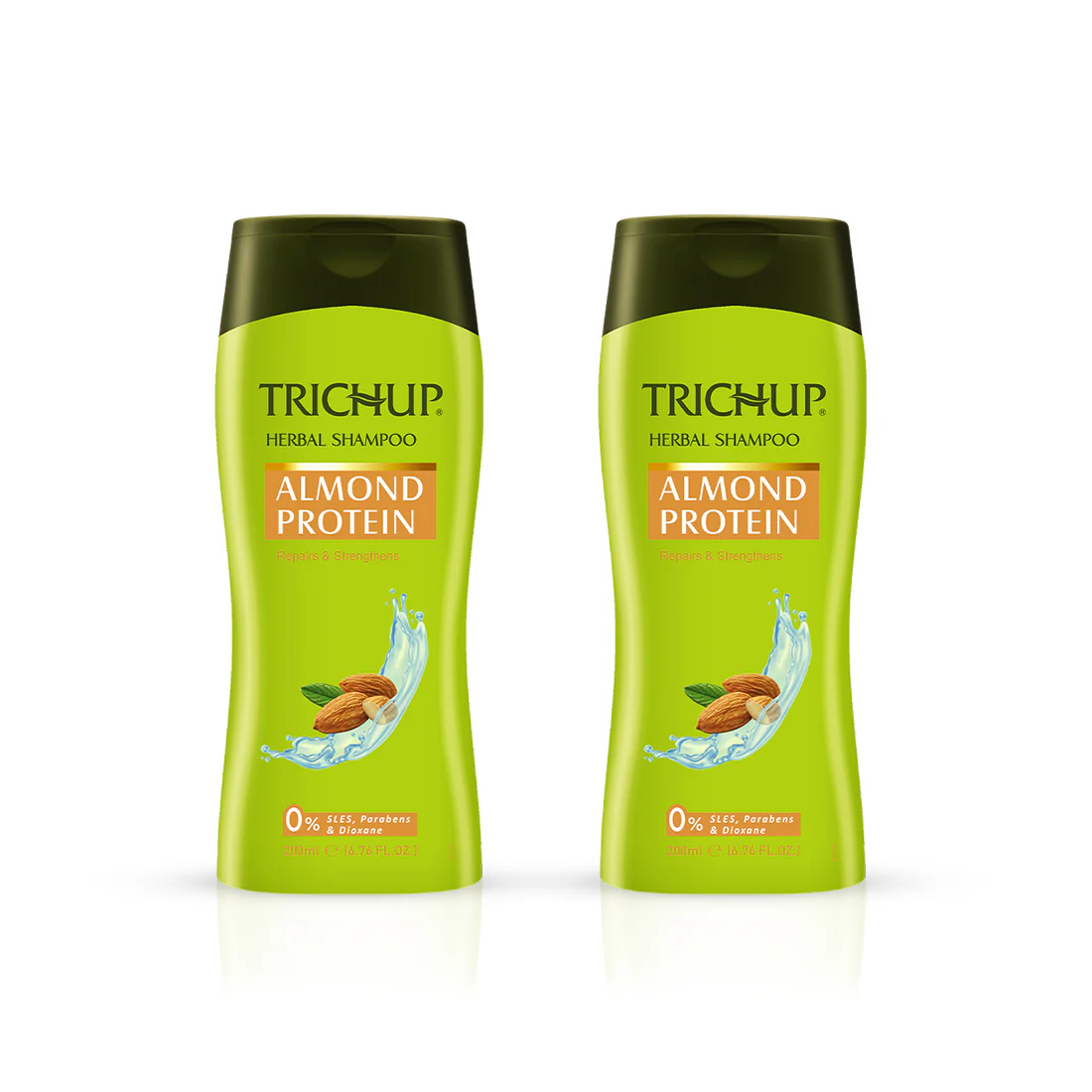 Trichup Herbal Shampoo - Almond Protein Repairs & Strengthens Hair - 200ml (Pack of 2) - Image 5