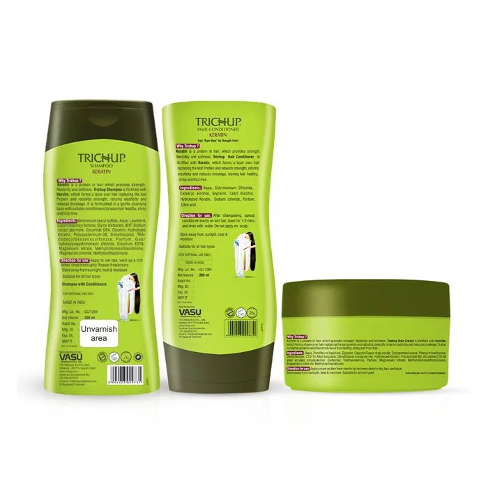 Trichup Keratin Hair Shampoo, Conditioner & Cream Combo - Image 10