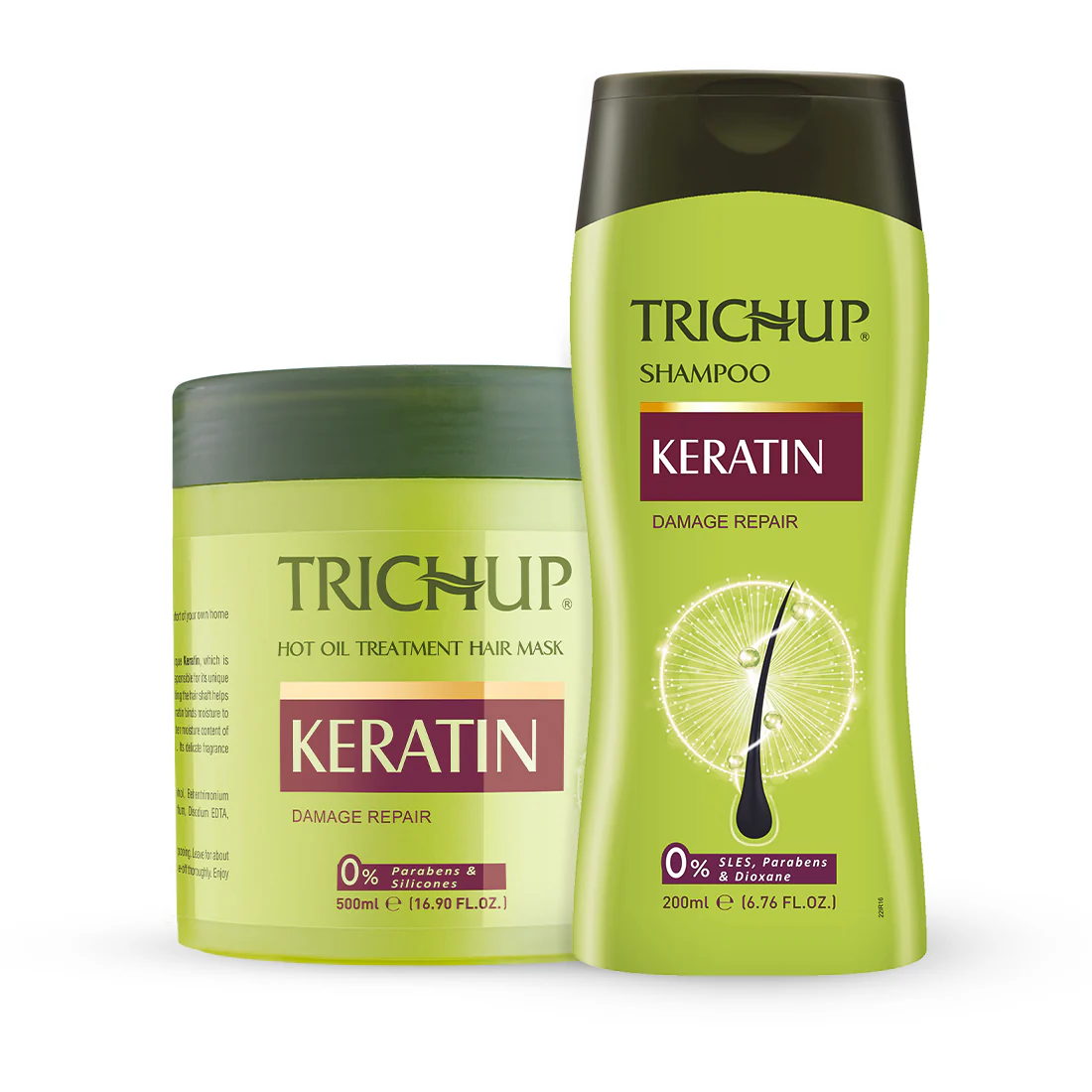 Trichup Keratin Hair Shampoo & Mask Combo - Image 12