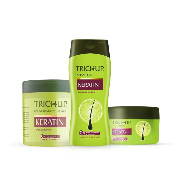 Trichup Keratin Hair Shampoo, Mask & Cream Combo - Image 13