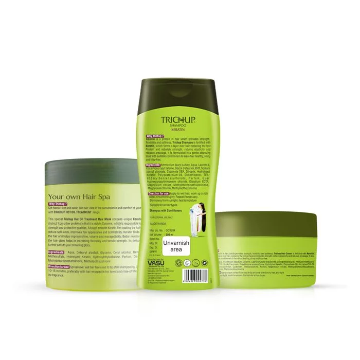 Trichup Keratin Hair Shampoo, Mask & Cream Combo - Image 14