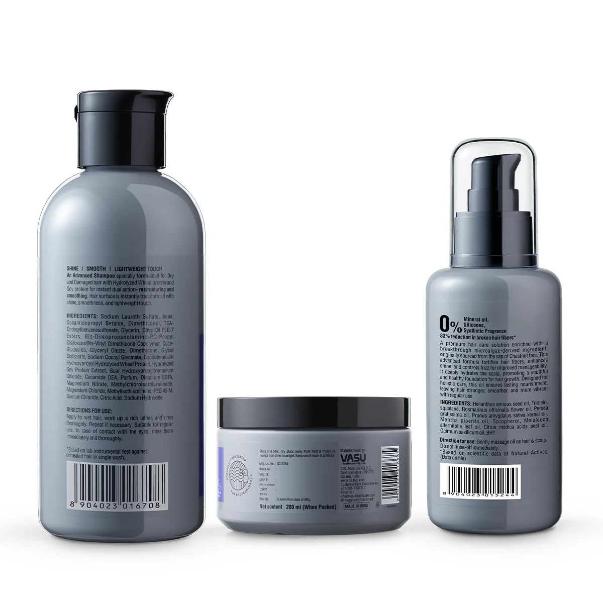 Trichup Pro Damage Repair & Instant Smoothing Hair Combo (Set of 3) - Shampoo 300ml + Scalp Oil 100ml + Mask 200ml - Image 10
