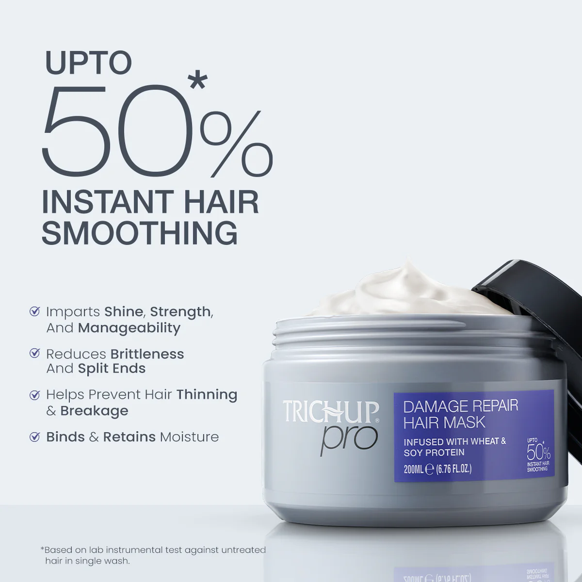 Trichup Pro Damage Repair & Instant Smoothing Hair Combo (Set of 3) - Shampoo 300ml + Scalp Oil 100ml + Mask 200ml - Image 4