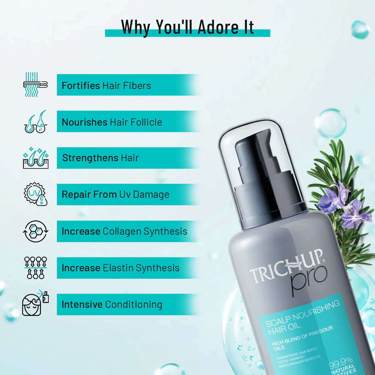 Trichup Pro Damage Repair & Instant Smoothing Hair Combo (Set of 3) - Shampoo 300ml + Scalp Oil 100ml + Mask 200ml - Image 5