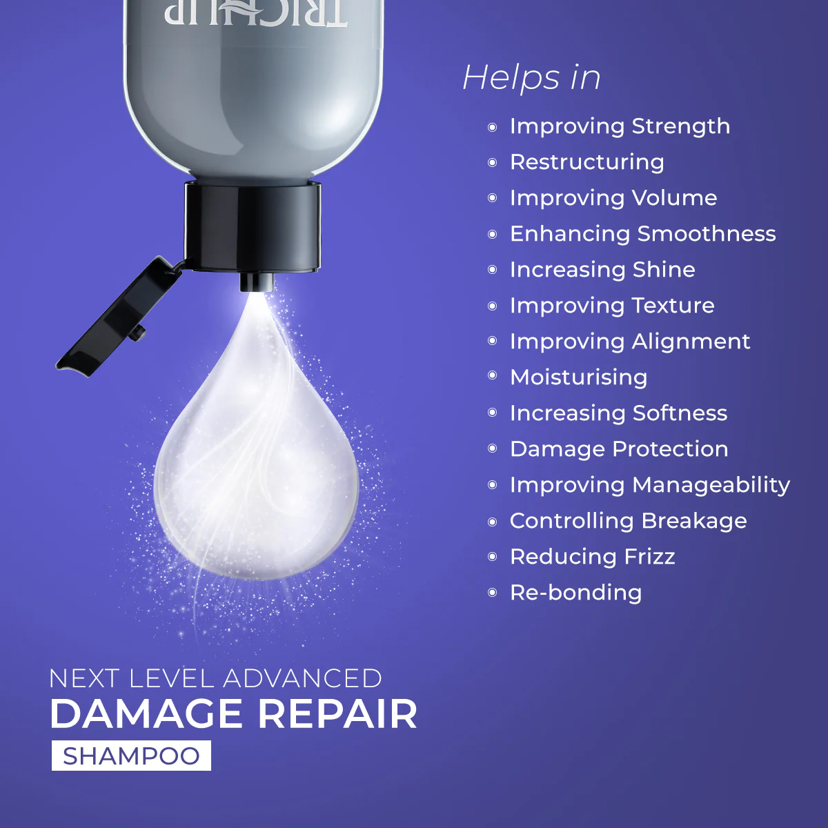 Trichup Pro Damage Repair & Instant Smoothing Hair Care Combo (Shampoo 300ml + Oil Serum 100ml + Mask 200ml) - Image 7
