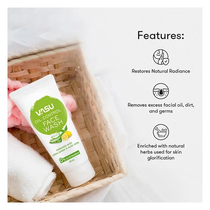 Vasu Oil Control Face Wash - 60ml (Pack of 3) - Image 3