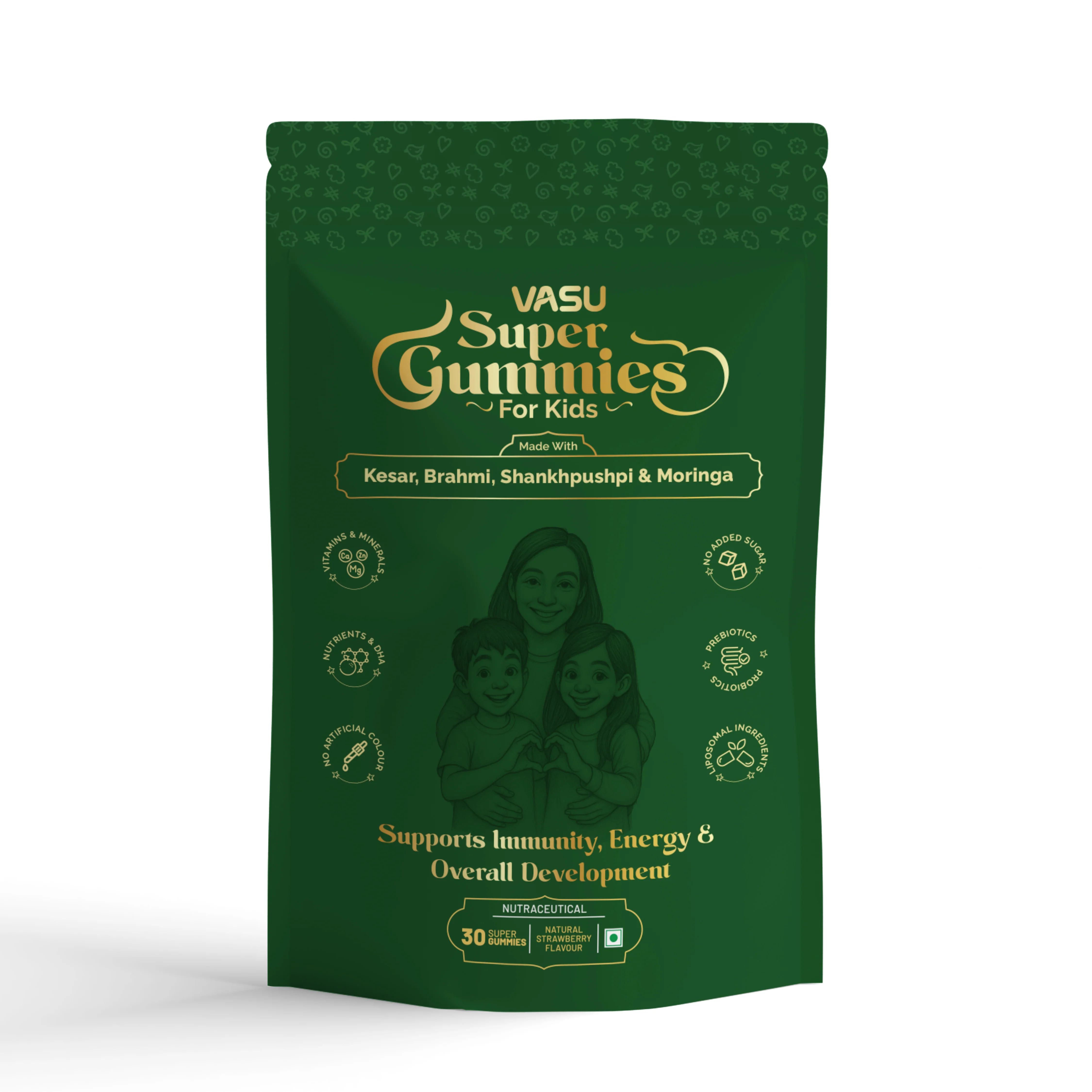Vasu Immunity Booster Combo for Kids – Swarnaprashan Drops (30ml) & Super Gummies (30 Gummies) - Image 15