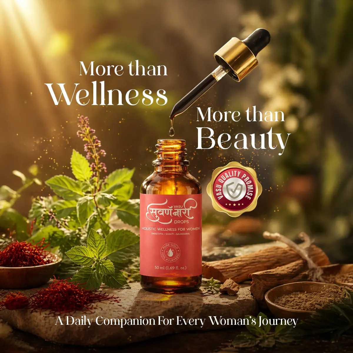 Vasu Swarna Naari Drops 50ml + Swarnaprashan Drops for Kids 30ml Combo Pack - Image 10