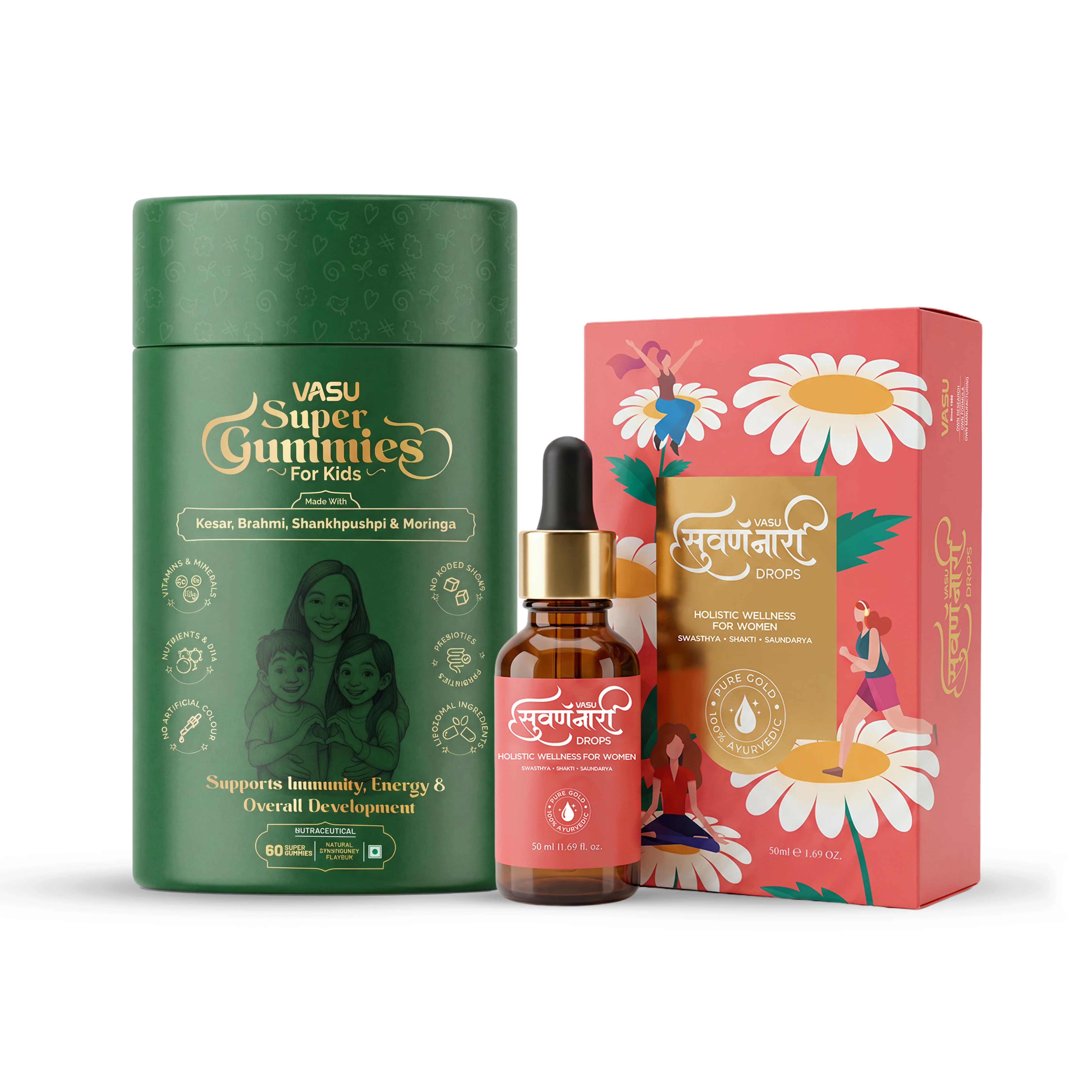 Vasu Swarna Naari Drops (50ml) + Super Gummies (60 Gummies) Combo Pack - Image 13