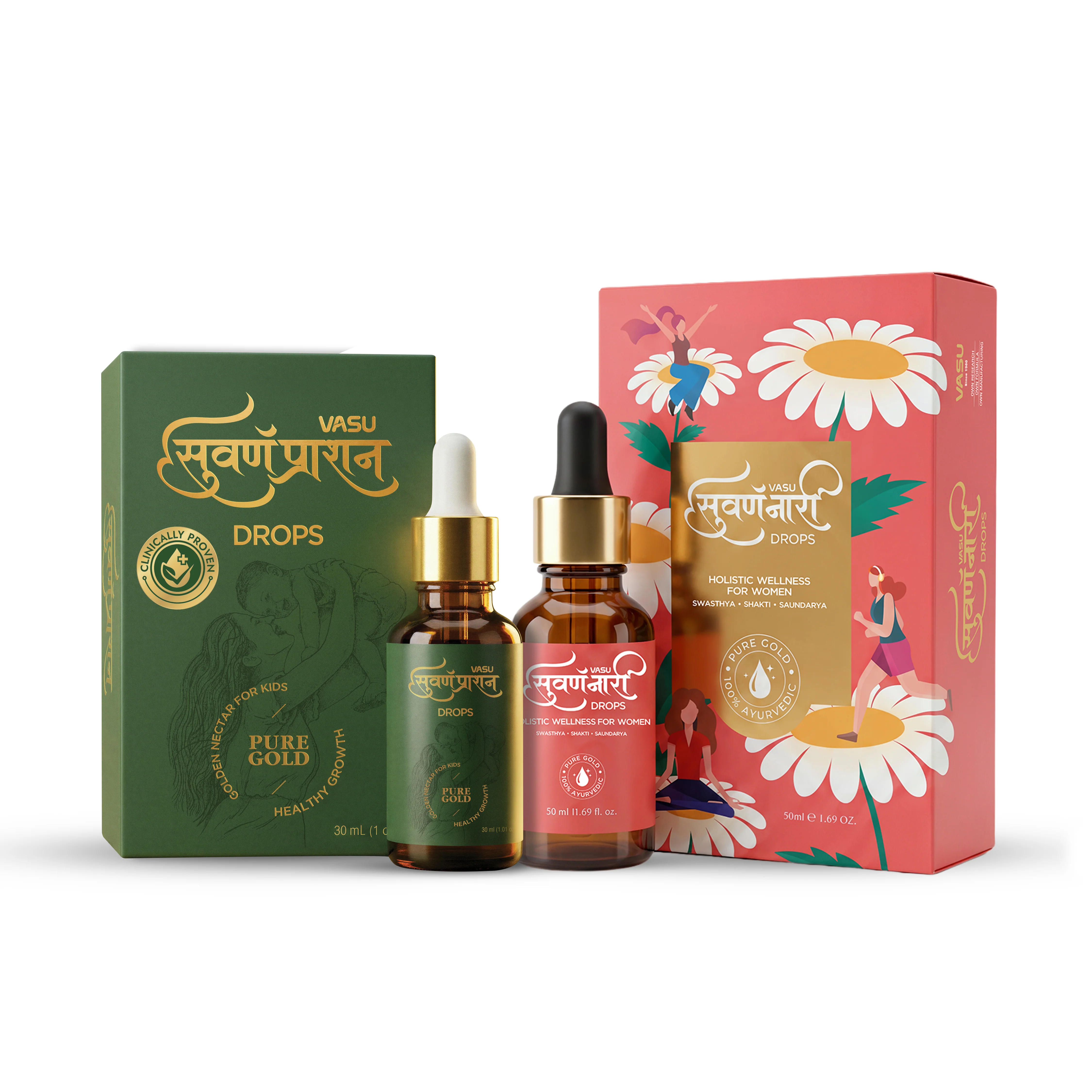 Vasu Swarna Naari Drops 50ml + Swarnaprashan Drops for Kids 30ml Combo Pack - Image 13