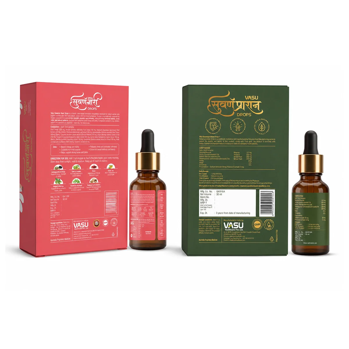 Vasu Swarna Naari Drops 50ml + Swarnaprashan Drops for Kids 30ml Combo Pack - Image 14