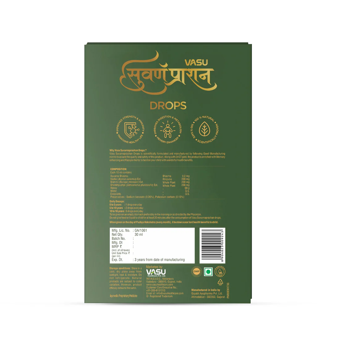 VASU Swarnaprashan Drop For Kids (Pack of 3 x 30ml) - Image 13