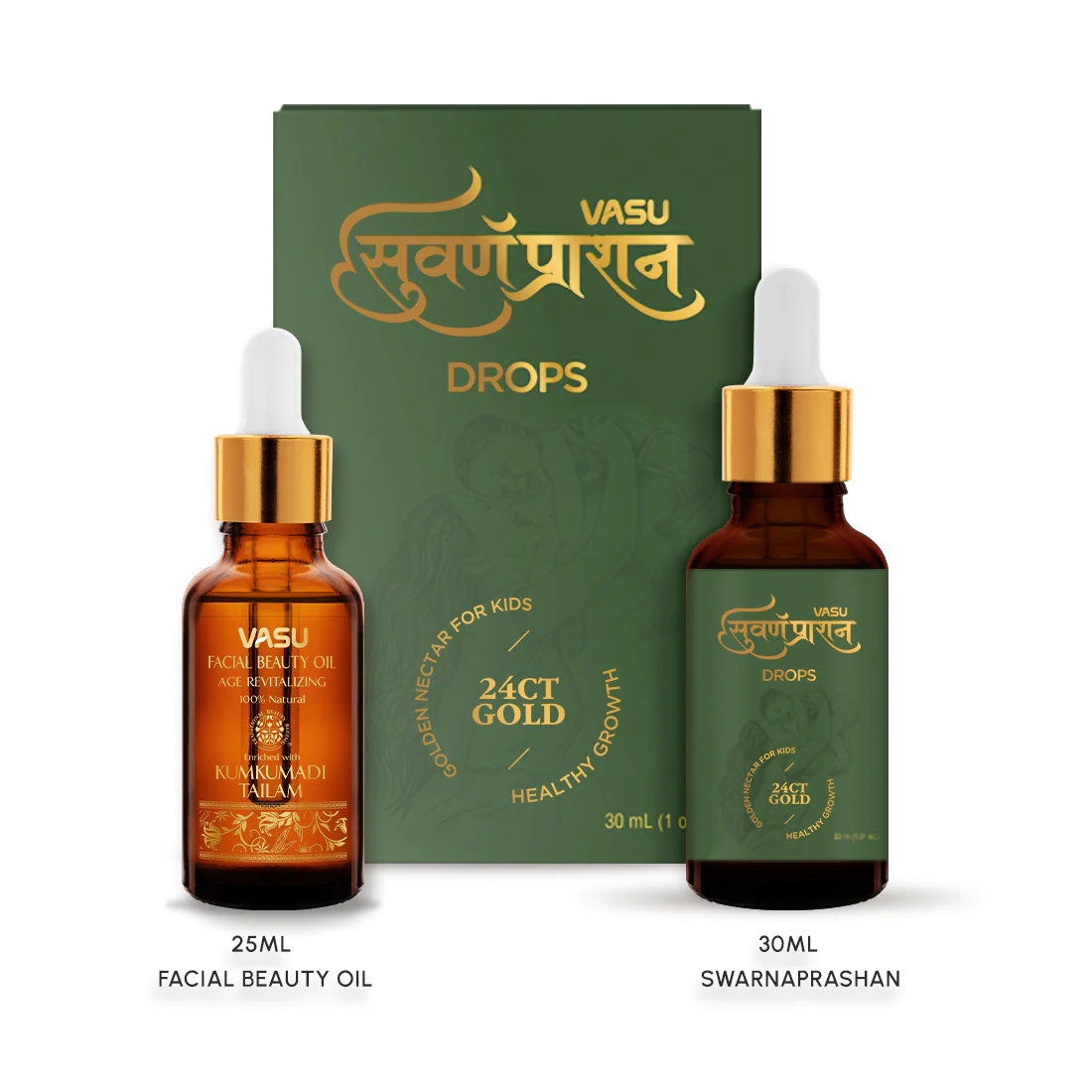 Vasu Swarnaprashan for Kids 30ml + Vasu Facial Beauty Oil 25ml - Combo Pack - Image 16